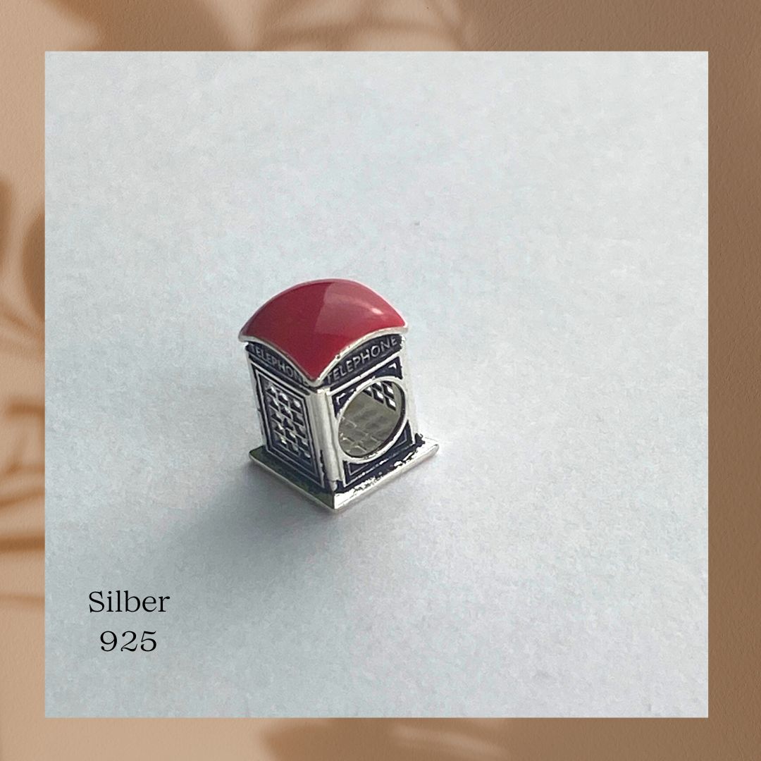 928 Silber Telefonzelle, London Charm aus Sterlingsilber ( nur die CHARM )