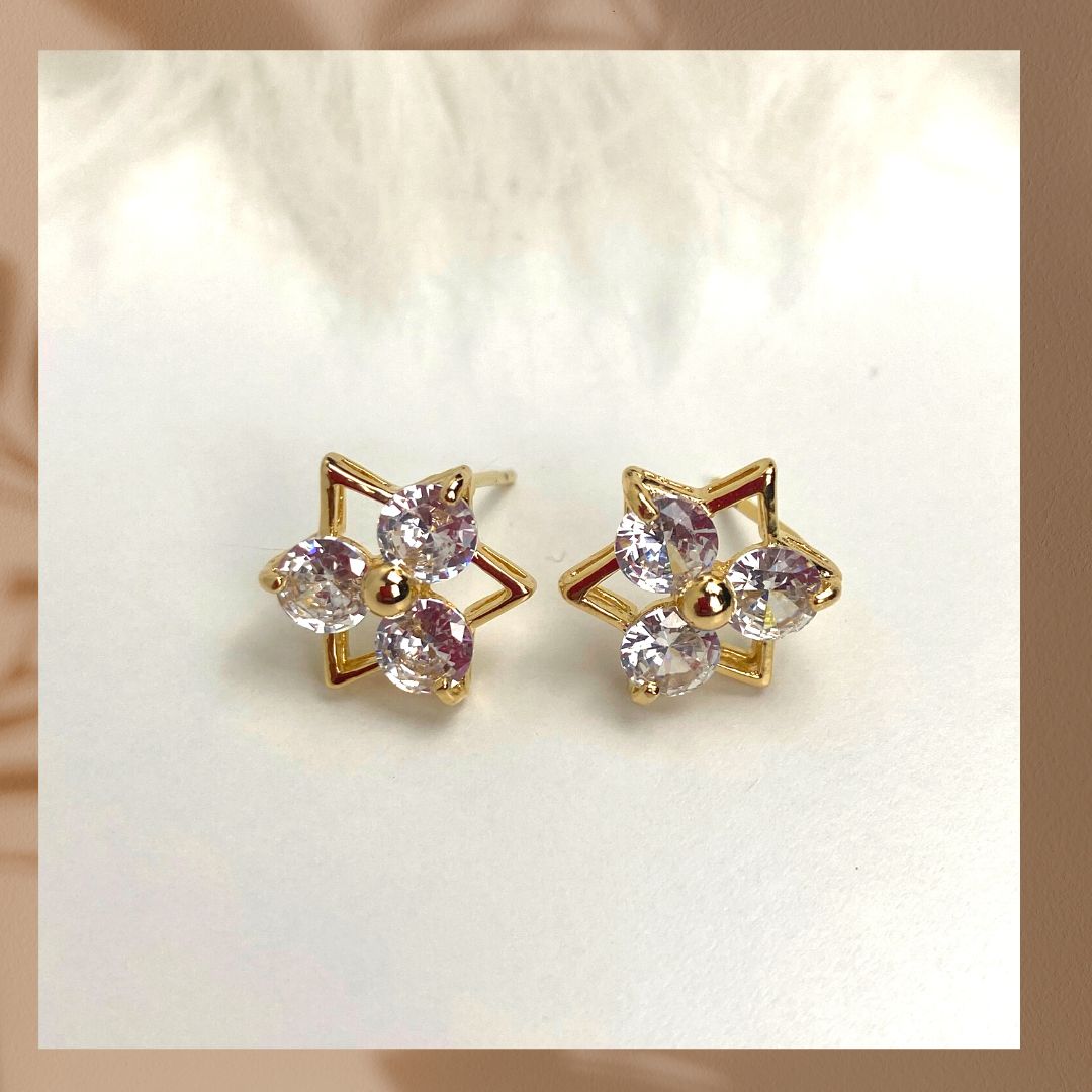 Damen Ohrring in 18 Karat Gold Vergoldet, Special Gifts