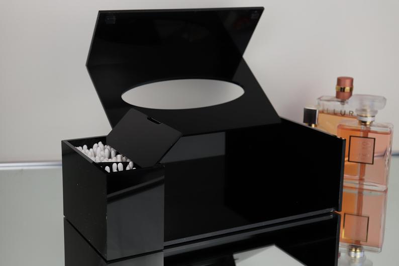 XXL Chanel Tissue Holder 2 Fächer Makeup Organizer Box Vip Gift