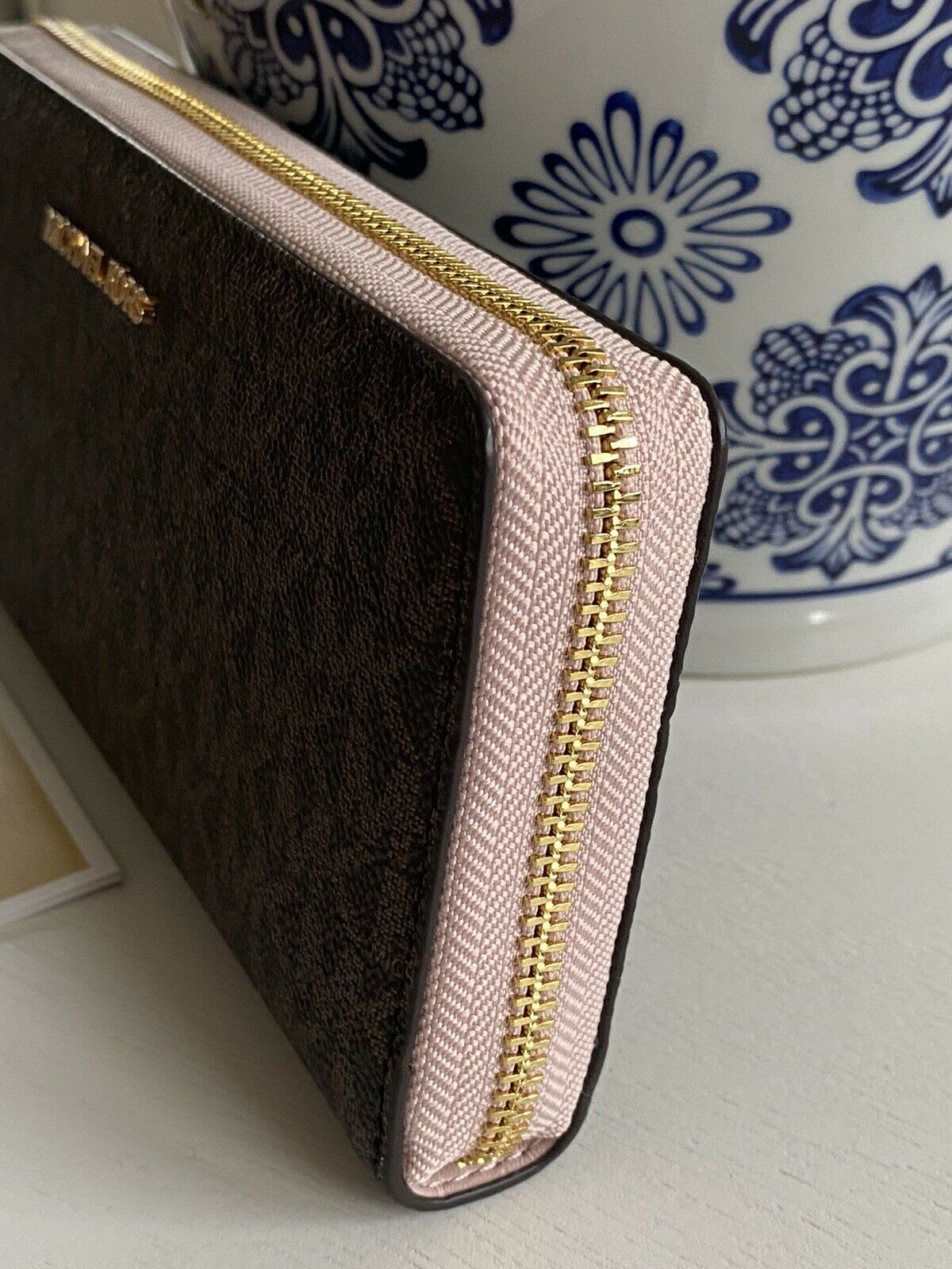 🍂Michael Kors Jet Set Travel Powder Blush Brieftasche, Wallet Bag 35F8GTVT3B🍁