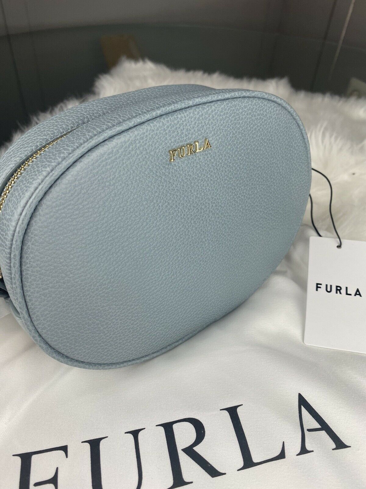 🍂FURLA Original tasche neu, Crossbody Handbag Blau 🍁