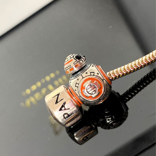 BB8 Star Wars 925 Silver Bead, Charms compatible For bracelet