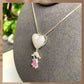 Girl Heart Pendant, Real Silver with zirkonia stones