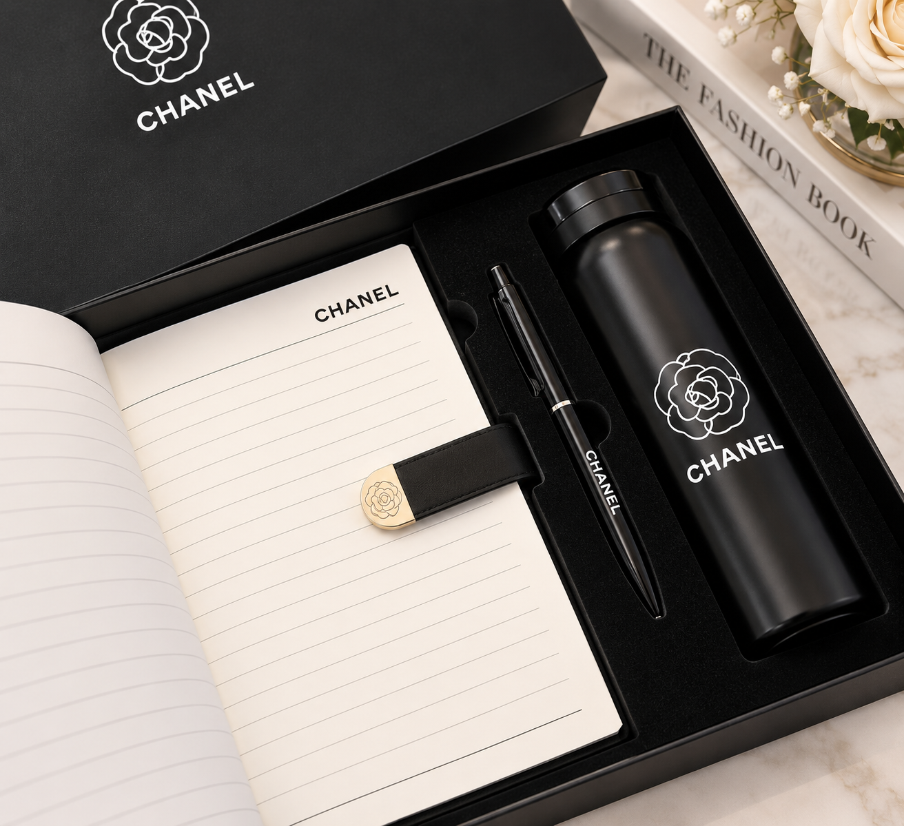 Luxury Gift Set – Insulated Bottle, Elegant Pen & Premium Notebook