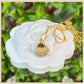 18K gold plated necklace, Sea shell with zirconia