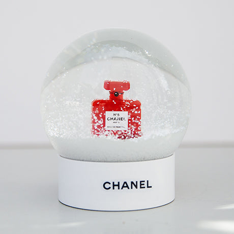Red Number 5 Chanel Perfum Bottle Snow Globe