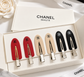 CHANEL Beauté VIP Hair Clips Set of 6 – Red, Beige & Black Hair Styling Clips – Luxury Beauty Accessories Gift Set