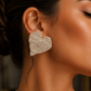 Luxury 18K Gold-Plated Zirconia Heart Earrings for Women – Elegant Statement Crystal Jewelry