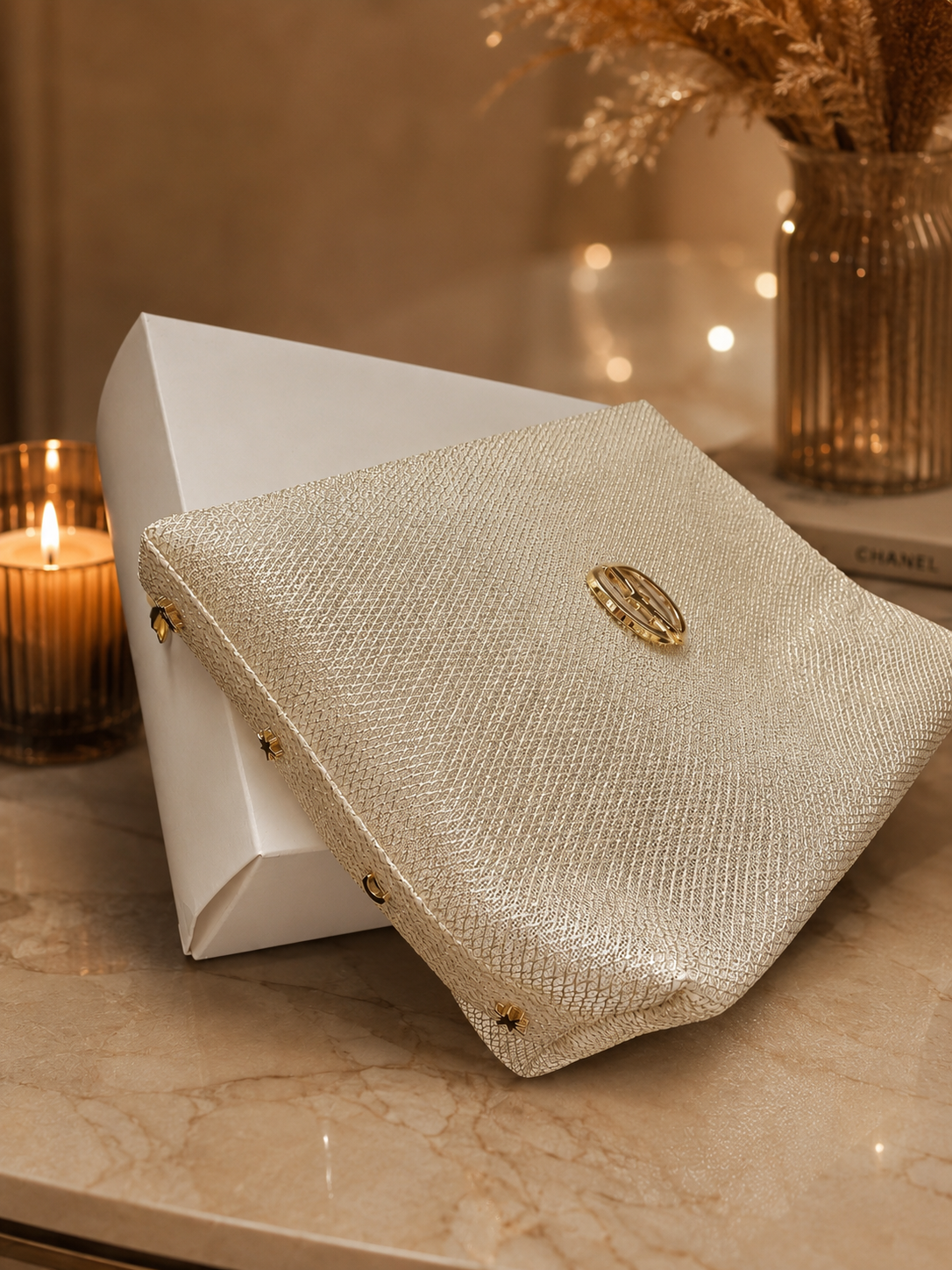 Dior Beauty 2026 Limited Edition Gold Mesh Cosmetic Bag – Luxury VIP Gift Pouch