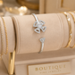 **925 Sterling Silver Flower Bracelet for Women – Elegant Floral Bangle with Sparkling Zirconia | Luxury