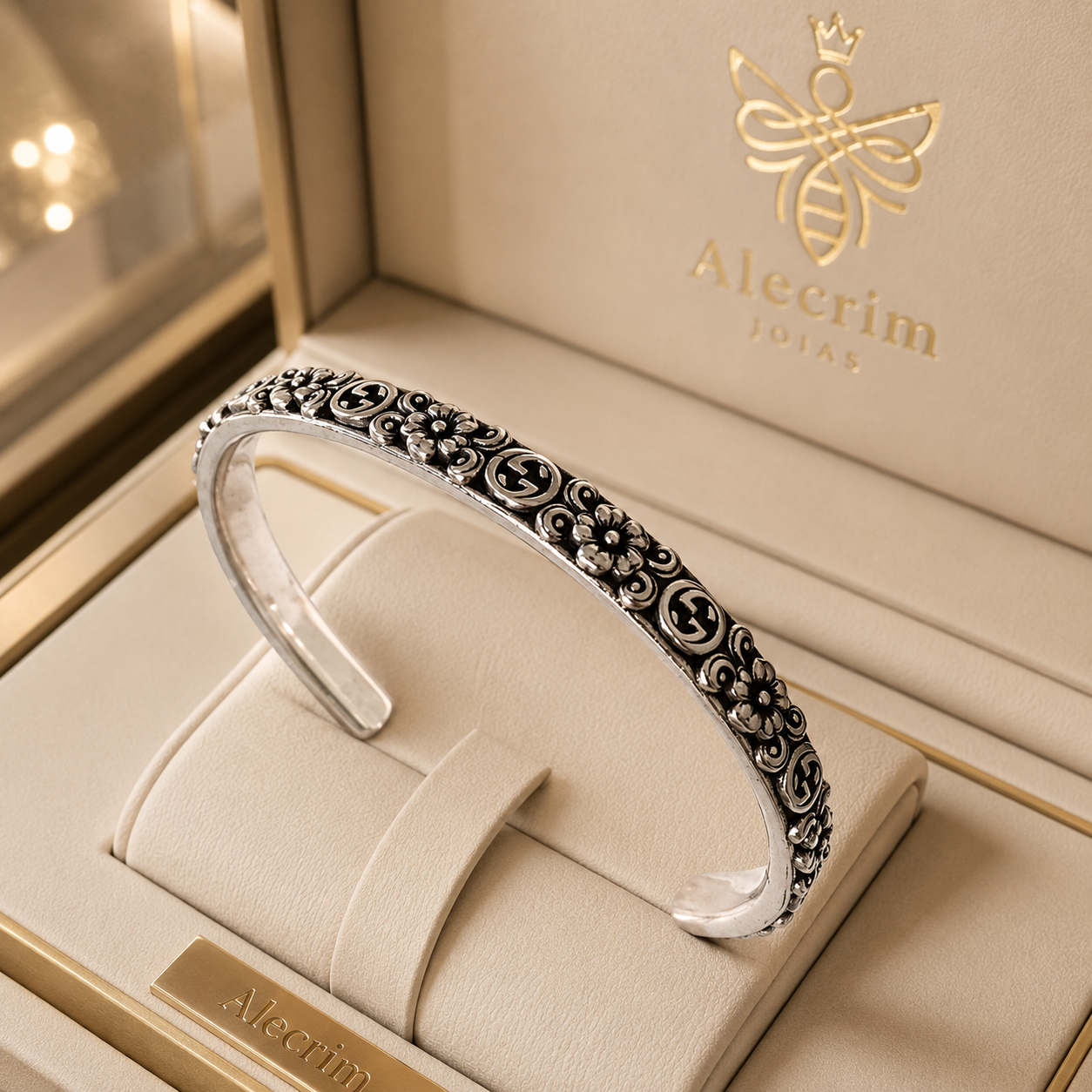 925 Sterling Silver Viking Cuff Bracelet for Men & Women – Nordic Floral Open Bangle