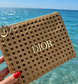**Dior Woven Cosmetic Bag – Luxury Beige Beauty Pouch | Travel Makeup Case | Designer VIP gift