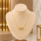 LOVE 18K Gold-Plated Necklace for Women – Elegant Crystal Letter Pendant | Luxury Fashion Jewelry