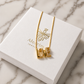 18K Gold-Plated LOVE Necklace – Elegant Crystal Letter Pendant for Women