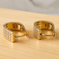 18K Gold-Plated Women's Earrings – Luxury Jewelry with Sparkling Zirconia | Elegant Huggie Hoop Earrings
