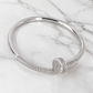 925 Sterling Silver Nail Bracelet for Women – Elegant Open Cuff Bangle | Luxury Minimalist Jewelry