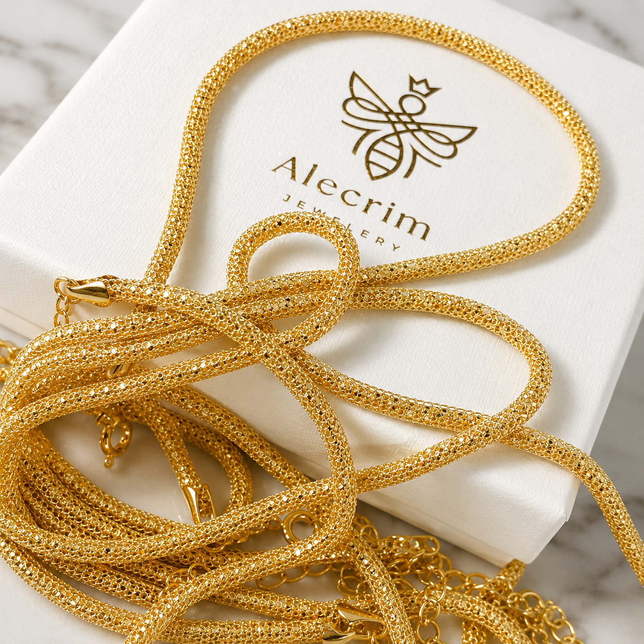 18K Gold-Plated Women's Choker Necklace – Elegant Luxury Jewelry | Minimalist Gold Chain Necklace