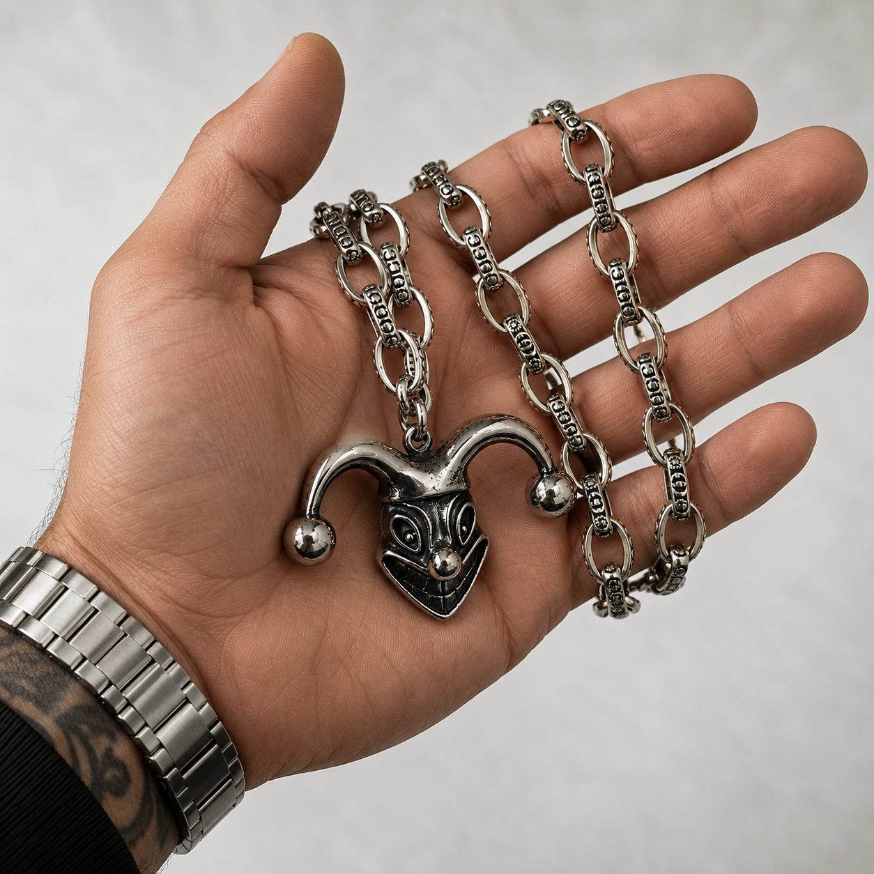 Joker Pendant Necklace Stainless Steel Chain for Men & Women – Style