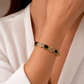 Luxury Antique Gold Floral Bracelet for Women – Vintage Black Stone & Crystal Statement Bracelet | Elegant Fashion Jewelry