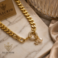Women's Old Gold-Plated Choker Necklace – Elegant 19cm Statement Chain