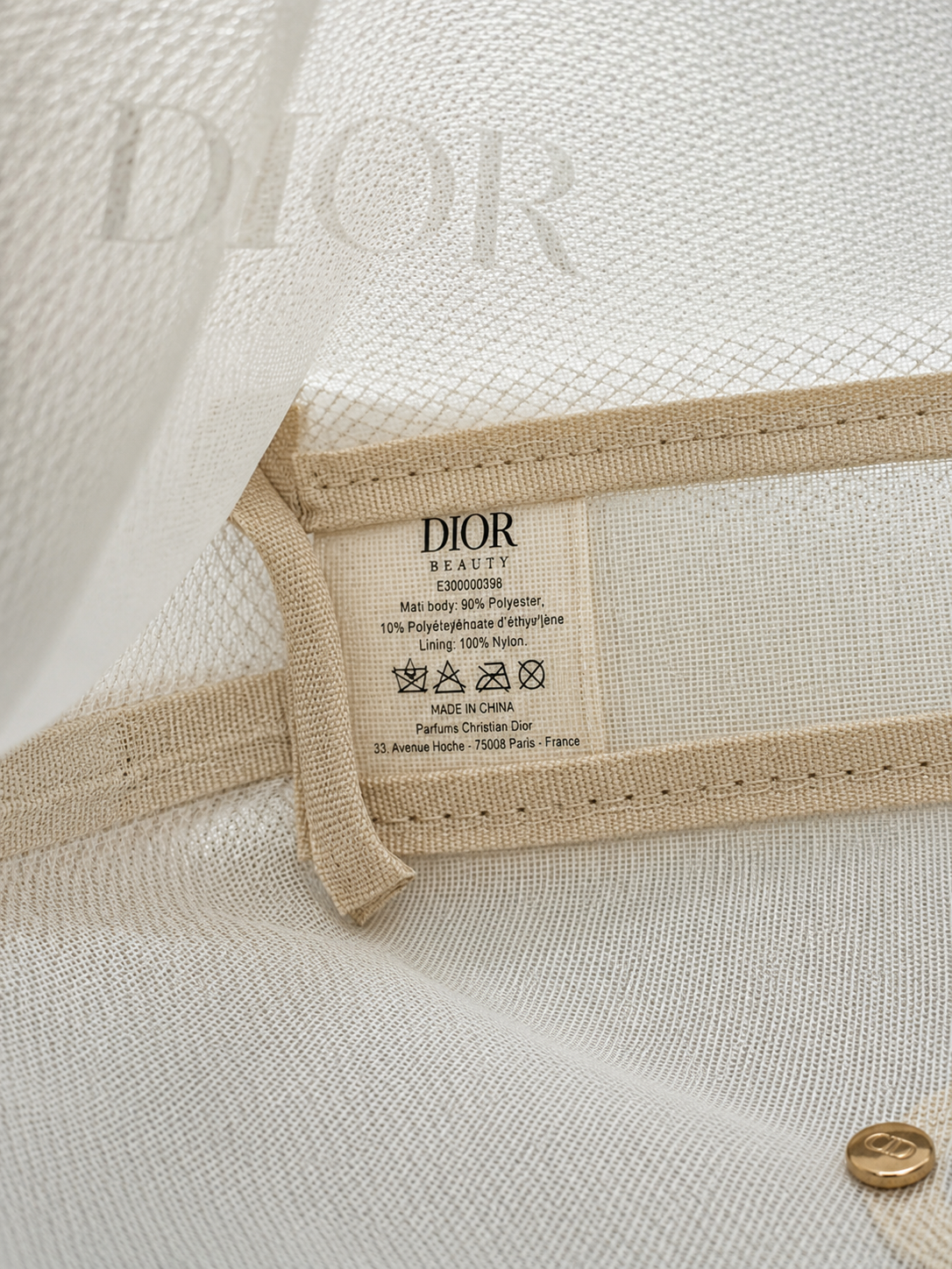 Dior Beauty 2026 Limited Edition Gold Mesh Cosmetic Bag – Luxury VIP Gift Pouch