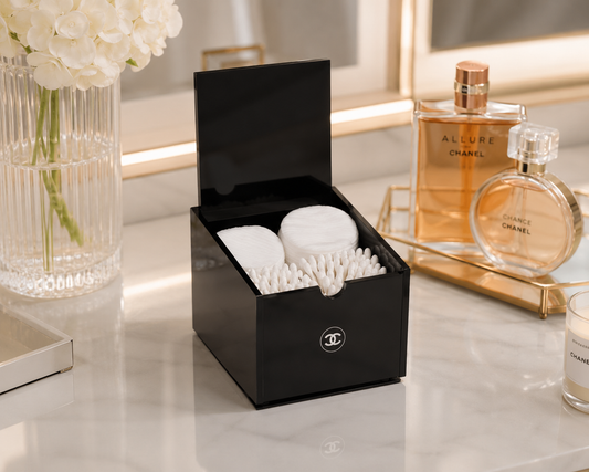 Chanel Cotton Pads Makeup Box Organizer