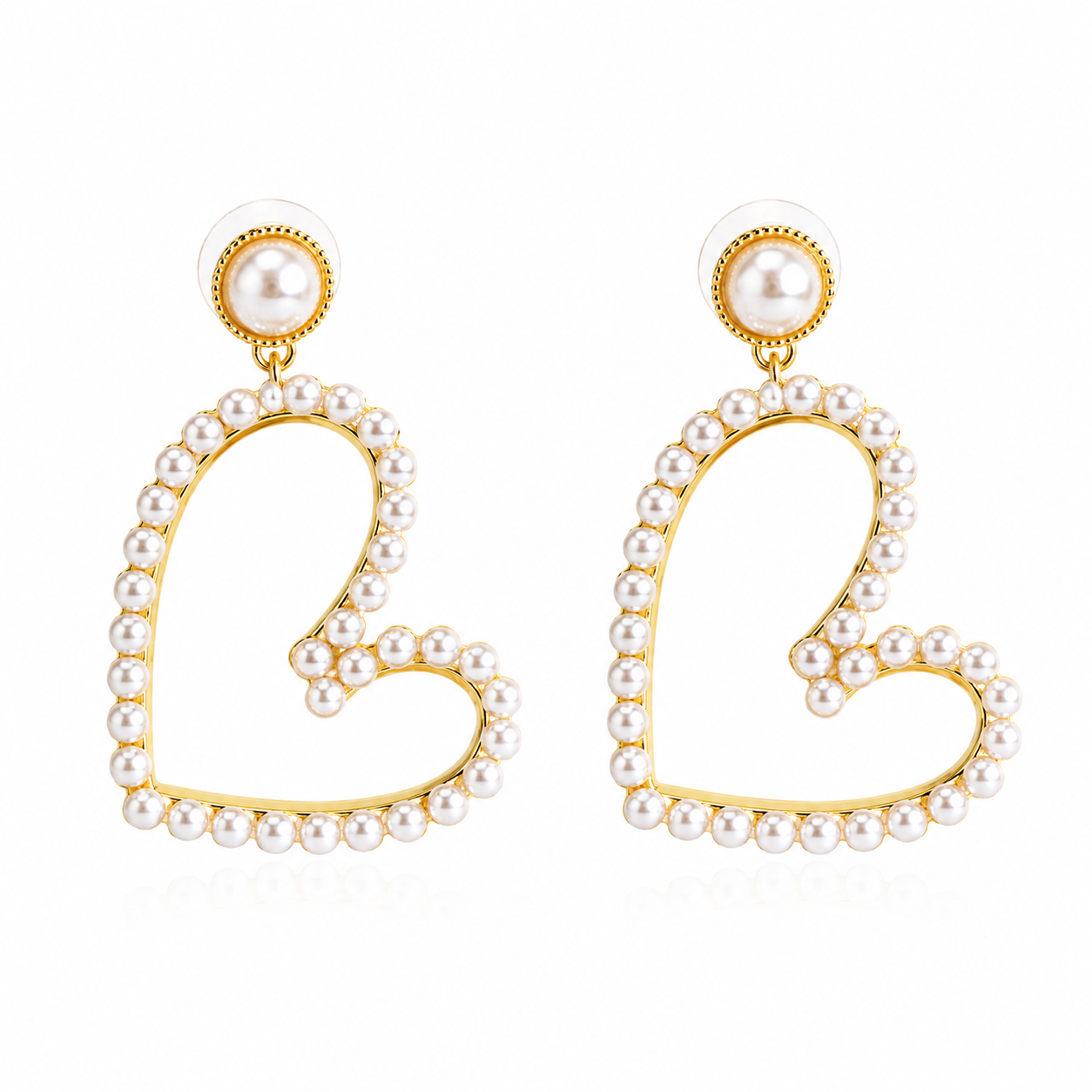 Women's Gold-Plated Pearl Earrings – Elegant Jewelry for Special Occasions