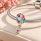 Colourful Heart Balloon & House Dangle Charm – Silver Tone Rainbow Enamel Bead, Cute Home Pendant, Charm Bracelet Jewellery Gift