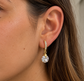 Elegant Gold Tone Drop Earrings with Clear Cubic Zirconia – Sparkling Round Crystal Dangle Earrings, Women's Jewellery, Gift for Her