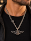 Harley-Davidson Men's Eagle Pendant Necklace – Silver Tone Biker Chain, Motorcycle Jewellery, Statement Necklace