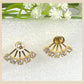 18k gold plated Earrings with Zirconia, Perl Chic Occasion jewellery