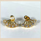 18k gold plated Earrings with Zirconia, Perl Chic Occasion jewellery