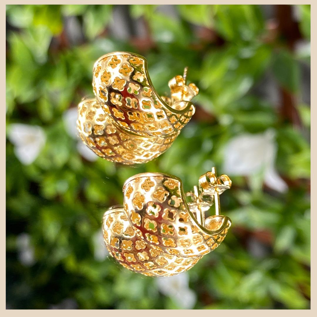 18k gold plated Earrings Chic Occasion jewellery
