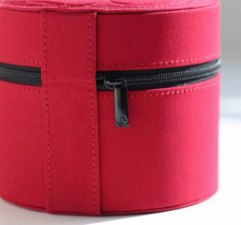 Chanel BEAUTÉ Jewellery Red Flowe Box, Travel Bag, Makeup Bag