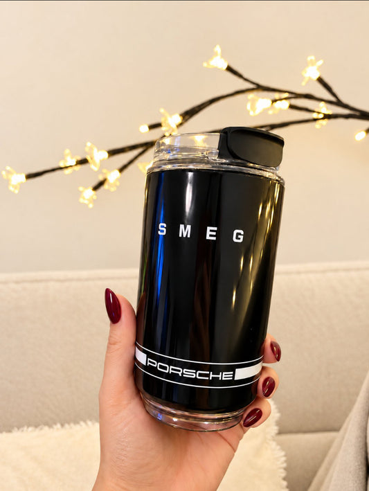 SMEG 240 ml Insulated Cup, Stainless Steel Coffee Cup, Double-Walled Vacuum Travel Mug