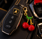GUESS – Luxury Cherry Charm Keychain for Keys & Handbags