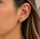Classic Gold Tone Ball Stud Earrings – Polished Round Sphere Earrings, Minimalist Jewellery, Elegant Gift for Her