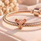 Rose Gold Leopard Head Charm Bead – Wild Cat Animal Pendant, Elegant Bracelet Jewellery, Gift for Her