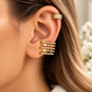 Luxury Gold Star Earrings – Multi-Row Sparkling Crystal Statement Earrings | Elegant Celestial Jewelry Gift for Women