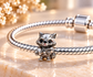 Cute Raccoon Charm Bead – Silver Tone Woodland Animal Jewellery, Adorable Raccoon Bracelet Charm, Gift for Animal Lovers
