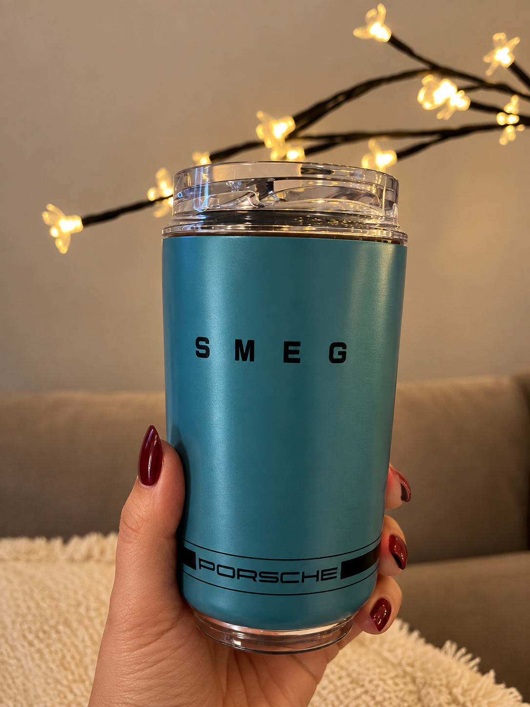 SMEG 240 ml Insulated Cup, Stainless Steel Coffee Cup, Double-Walled Vacuum Travel Mug