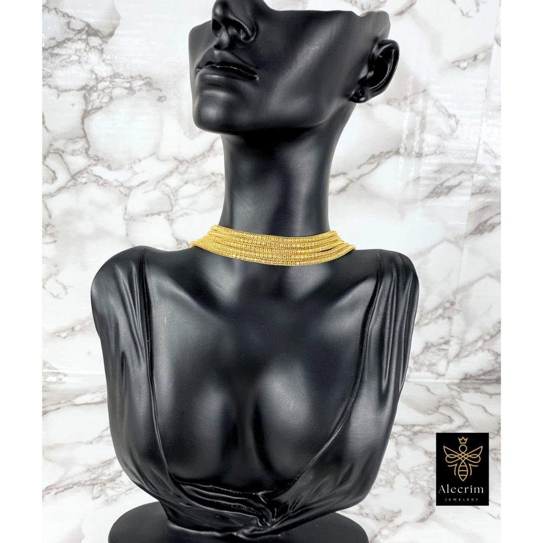 18k Gold plated Damen Choker