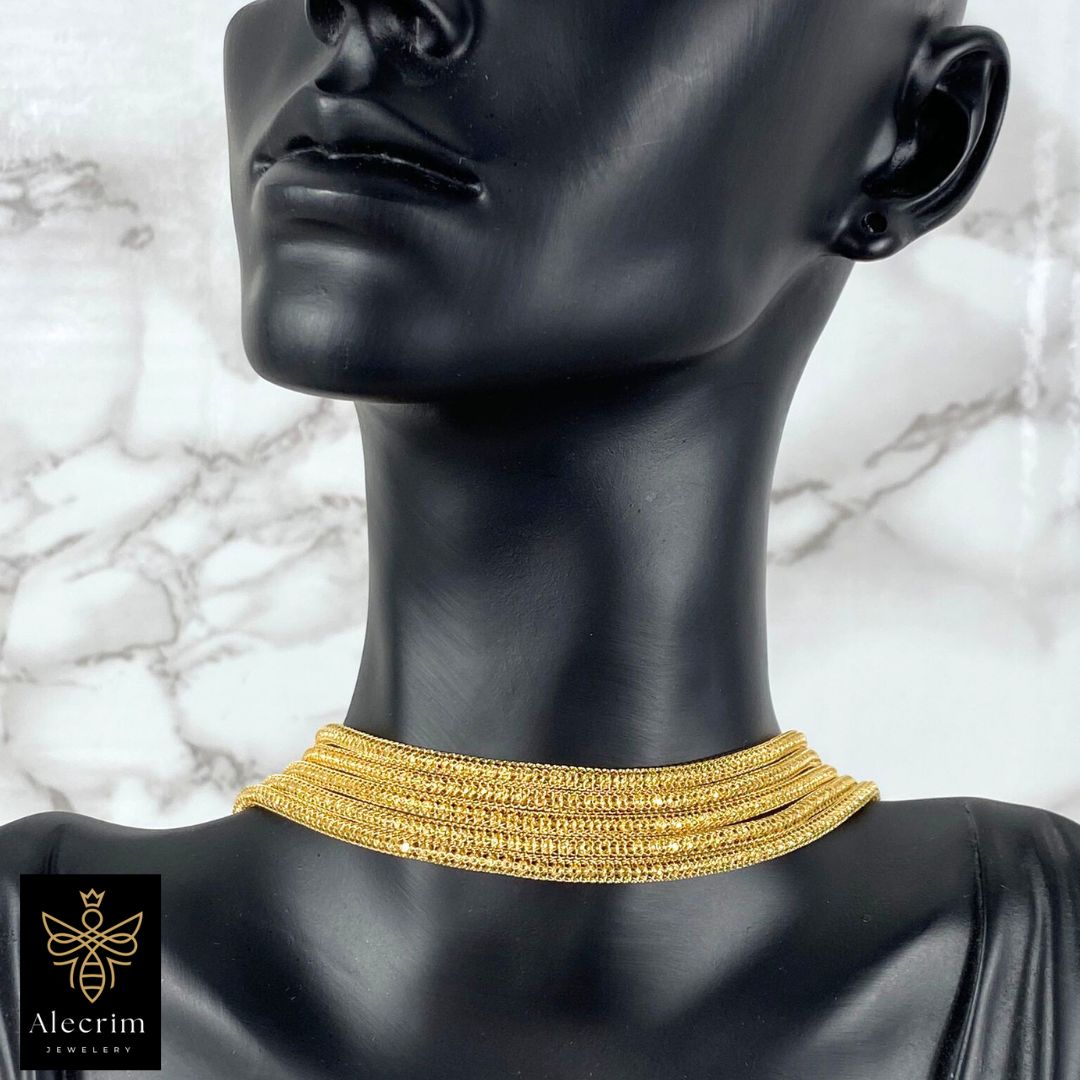 18k Gold plated Damen Choker