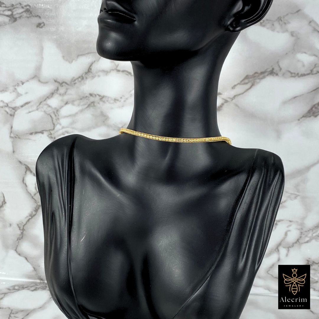 18k Gold plated Damen Choker