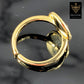 Antik gold ring, Vergoldet Black Ring