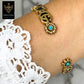 Antik gold Bracelet  With Flowers Details damen Armband