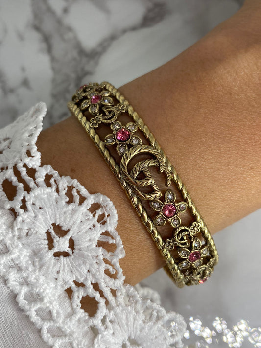 Bracelet In Gold With Flowers G Details