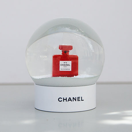 Red Number 5 Chanel Perfum Bottle Snow Globe