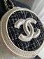Chanel Mini round Make Up Cosmetic Pounch