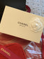 Chanel  Luxury Red Glitter Makeup & Cosmetic Bag